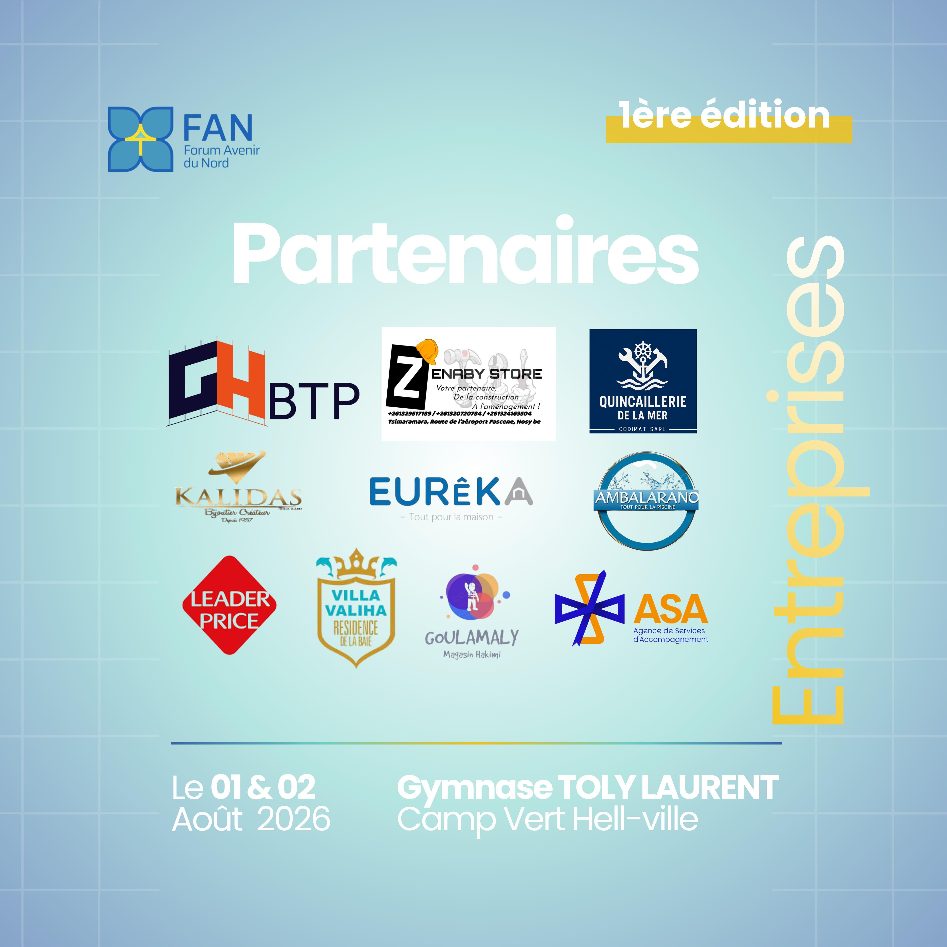Partenaires entreprises du Forum Avenir du Nord